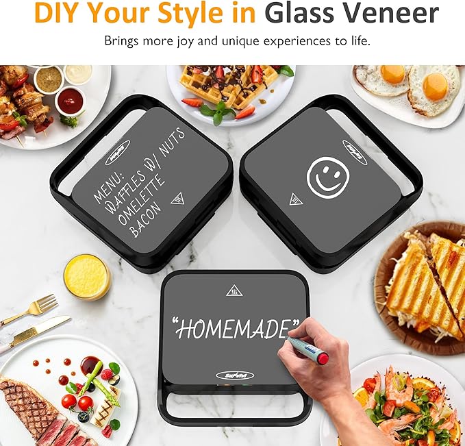 Sunvivi 3 in 1 Sandwich Maker, Electric Waffle Maker - Image 7