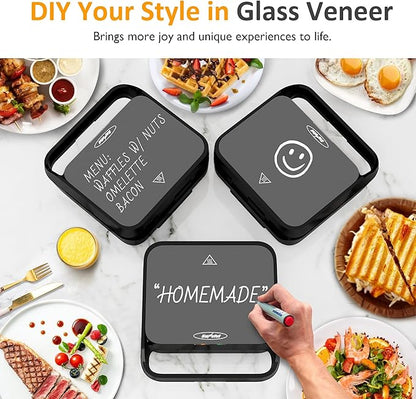 Sunvivi Pro Waffle Maker with Removable Non-stick Plates, Electric Sandwich - Image 6