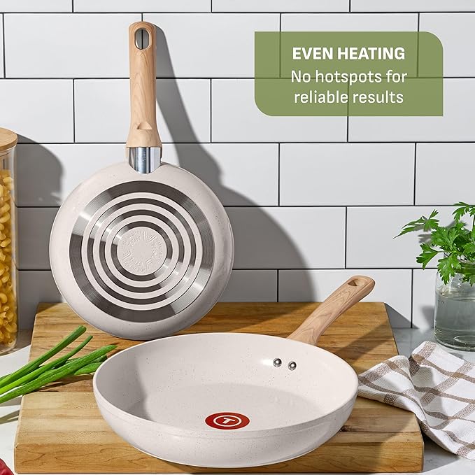 T-Fal Revive Ceramic Nonstick Cookware Set, Oven Safe Up to 350ºF, Includes - Image 9