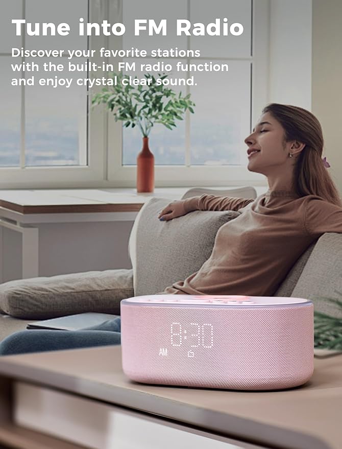 Odokee Wireless Charging Alarm Clock Radio: Qi Certified Fast Wireless Charger - Image 5