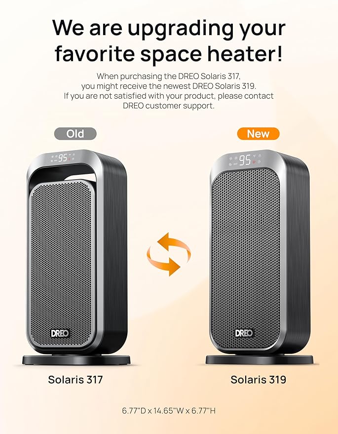 DREO Quiet Space Heater, 1500W Portable Heaters - Image 8