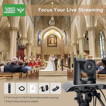 Tenveo HDMI/USB3.0/LAN PTZ Camera AI Humanoid & Face Auto-Tracking, 20X Optical - Image 9