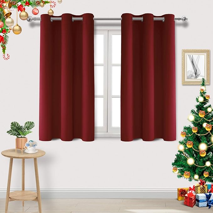 DWCN Blackout Curtains for Bedroom, Short Curtains for Small Window, Thermal by DWCN