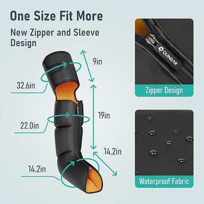QUINEAR Leg Massager, 3-in-1 Heat and Compression Therapy, Air Compression Leg - Image 6