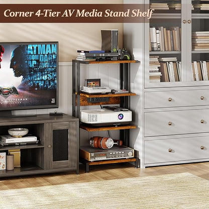 X-cosrack 16.5" Small 4-Tier AV Media Stand - Image 4