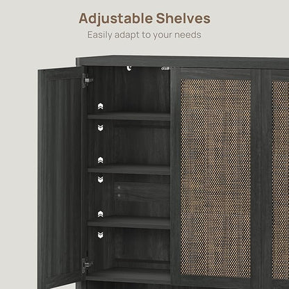 SICOTAS Rattan Shoe Storage Cabinet - Image 5