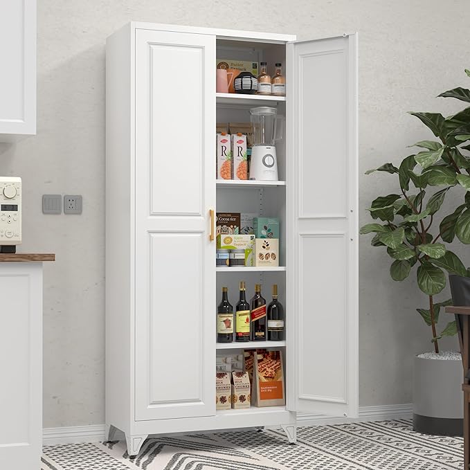 Kitchen Pantry Storage Cabinets, Utility Kitchen Cupboard, Large Steel Cabinets - Image 2