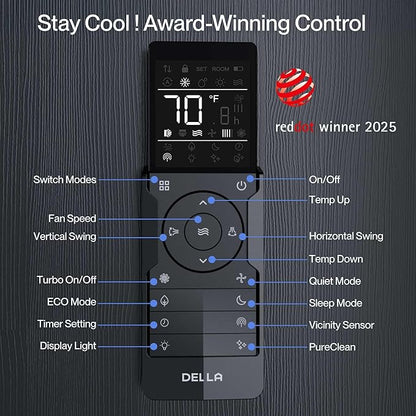 DELLA 18K BTU 2 Zone 7000 7000 BTU Mini Split AC & Heat Pump, Energy Star 22 - Image 8