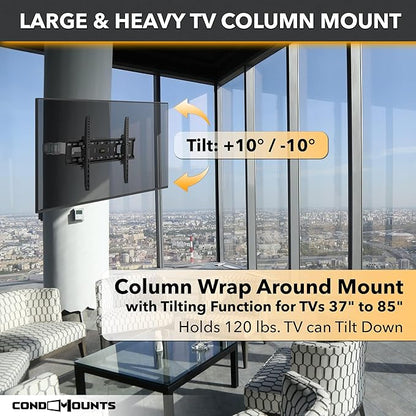 CondoMounts CLMTVT1064 DIY Column TV Mount - Image 2