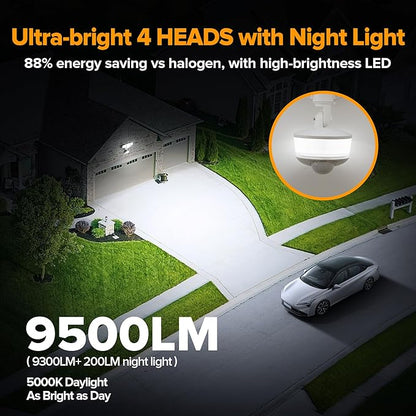 LUTEC 84W 9500LM LED Security Light Motion Sensor Outdoor Lights - Image 2
