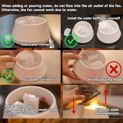 Essential Oil Diffuser, 7 Colors Flame Effect Aroma Humidifier - Image 8