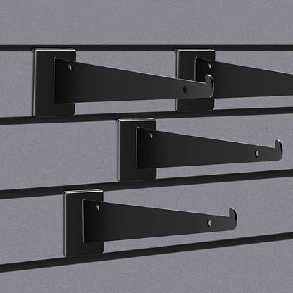 6 Pack Slat Wall Shelf Bracket 12 Inch, Heavy Duty Slatwall Shelf Brackets - Image 7