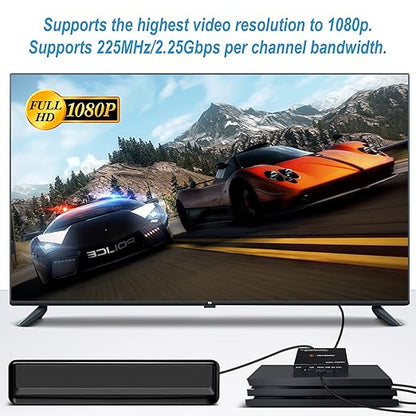 J-Tech Digital Premium Quality 1080P HDMI To HDMI + Audio Audio Extractor - Image 4