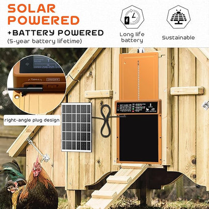 Asfrost Automatic Chicken Coop Door Solar Powered Automatic Chicken Door - Image 5