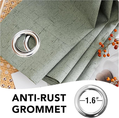 H.VERSAILTEX Linen Blackout Curtains Durable Thick Textured Linen Look 100% - Image 7