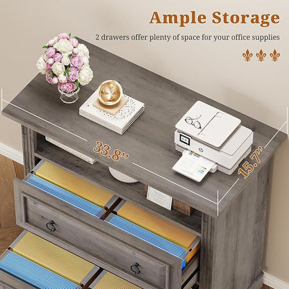Itaar 2 Drawer File Cabinet, Farmhouse Filing Cabinet - Image 5