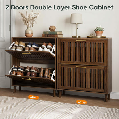 smart fendee 31.5" w shoe cabinet storage for on a desk or shelf