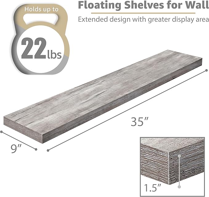 Sorbus Floating Shelves for Wall - Image 3