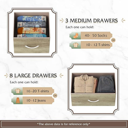 WLIVE Tall Dresser for Bedroom, Fabric Dressers Storage Tower, Dresser & Chest - Image 5