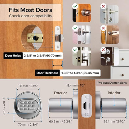 ThorBolt Keyless Entry Door Lock, Fingerprint Door Lock - Image 5
