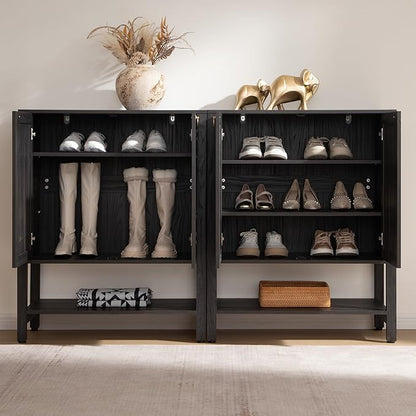 SICOTAS Rattan Shoe Storage Cabinet - Image 7
