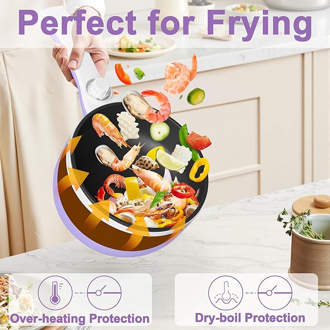 Dezin Hot Pot Electric with Steamer Upgraded, Non-Stick Sauté Pan, Rapid - Image 6