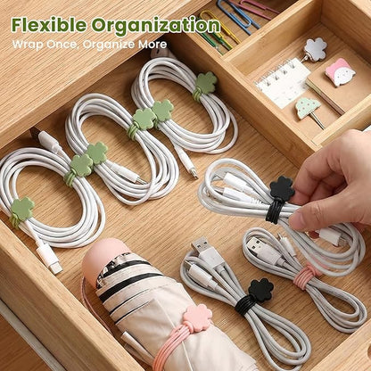 Data Cable Organizer, 2026 Upgrade Silicone Cable Ties Reusable Cable - Image 4
