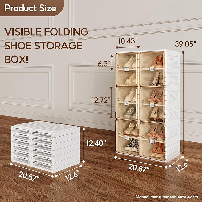 ANTBOX Shoe Organizer Storage Box, Portable Folding Shoe Rack - Image 6