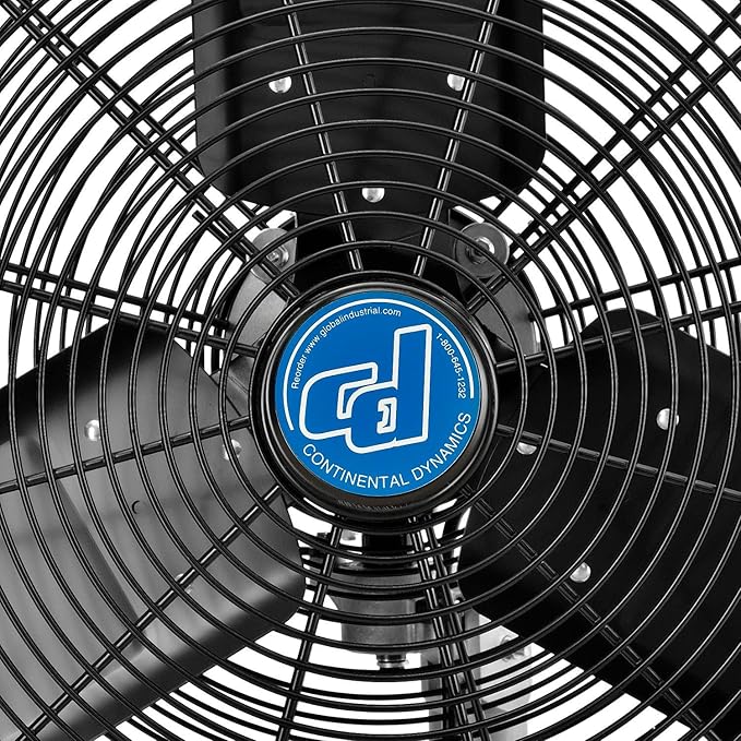 Continental Dynamics CD Premium 30" Oscillating Wall Mount Fan, TEFC Motor - Image 4