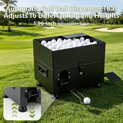 golf ball dispenser 60-ball golf ball launcher foot, side view