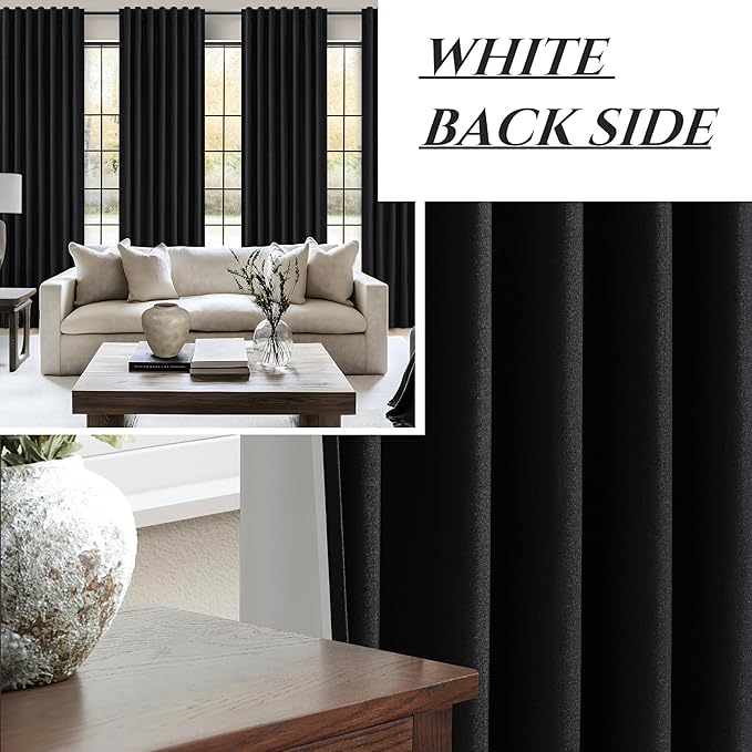Extra Long 132 Inch Black Curtains - Image 7