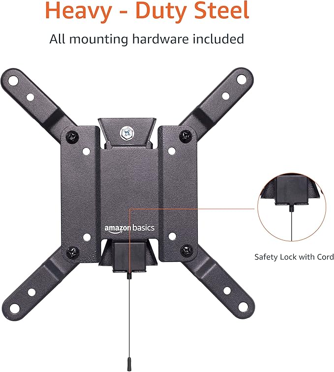 Amazon Basics Tilt TV Wall Mount fits 12-40 inch TVs and VESA 200x200 - Image 2