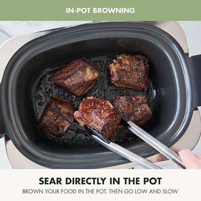 GreenPan Elite 14-in-1 Nonstick 6QT Electric Slow Cooker, PFAS-Free Ceramic - Image 6