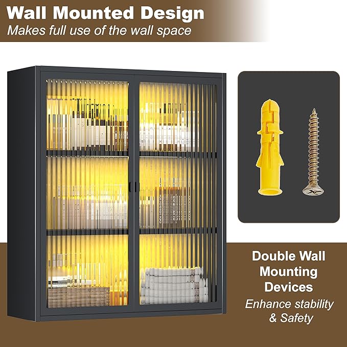 Bathroom Wall Cabinet Over Toilet, Metal Laundry Room Cabinets Wall Mounted - Image 5