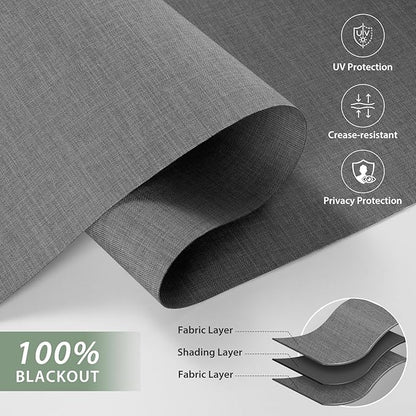ZSHINE Motorized Blackout Window Blinds Customize Width Remote Control Wireless - Image 3