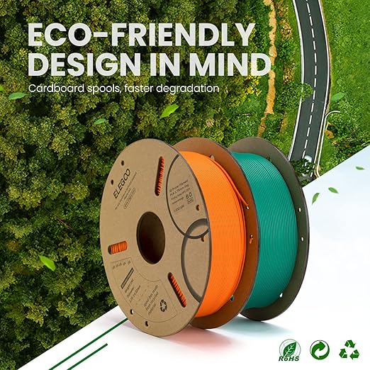 ELEGOO PLA Filament 1.75mm Bundle 4KG, 4 Pack 1kg Cardboard Spool Fits - Image 7