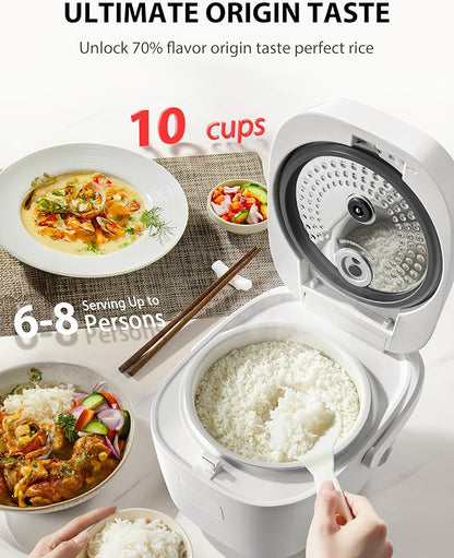 TOSHIBA OriginTaste Rice Cooker 10-Cup Uncooked, Fuzzy Logic, 15-in-1 Functions - Image 3