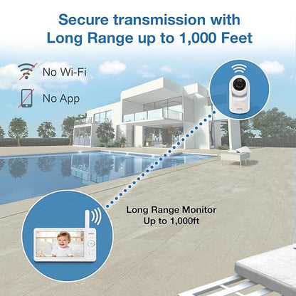 VTech Advanced HQ Max Twin 7" Digital Video 2-Cameras Baby Monitor - Image 11