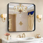 CIRCUMI Black Bathroom Mirror, Rounded Corner, Tempered Glass, Mirror by CIRCUMIMirror