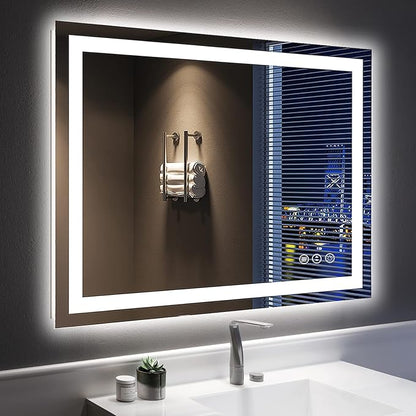 YEELAIT 40x32 Inch LED Bathroom Mirror by YEELAIT