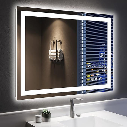 YEELAIT 40x32 Inch LED Bathroom Mirror by YEELAIT