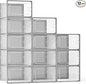 Kuject X-Large Shoe Storage Boxes Organizers Clear Plastic Stackable 12 Pack by Kuject
