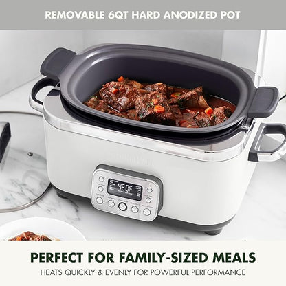 GreenPan Elite 14-in-1 Nonstick 6QT Electric Slow Cooker, PFAS-Free Ceramic - Image 3