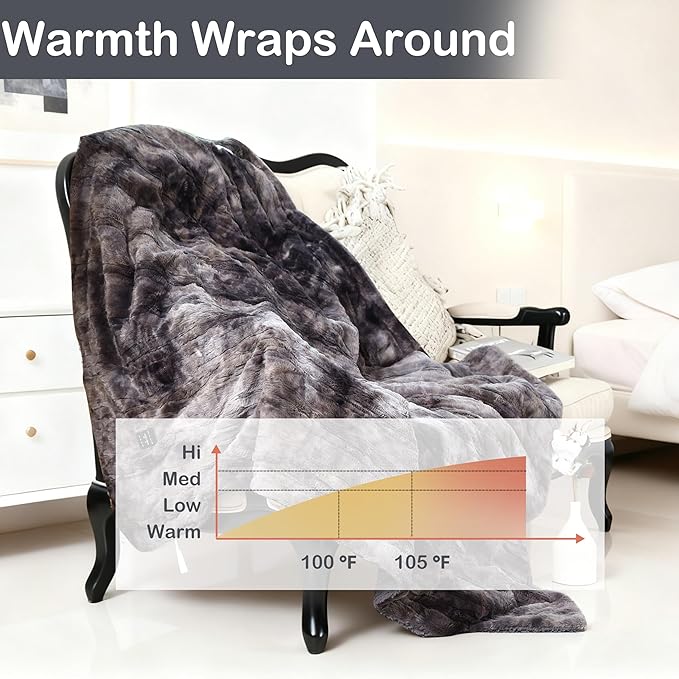 Electric Heated Blanket Throw Size 50"×60" - Image 4