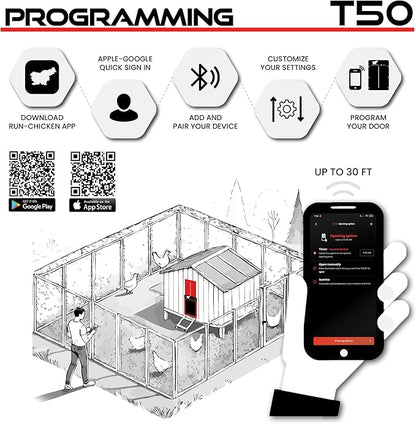 Run-Chicken Door T50 – Automatic Chicken Coop Door Opener, Battery Powered & - Image 4