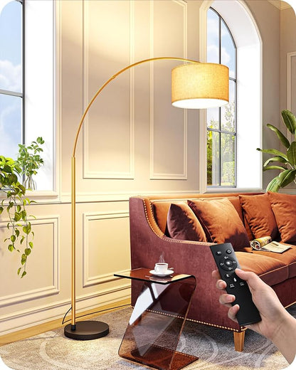 EDISHINE 78.3" Gold Arched Floor Lamp by EDISHINE