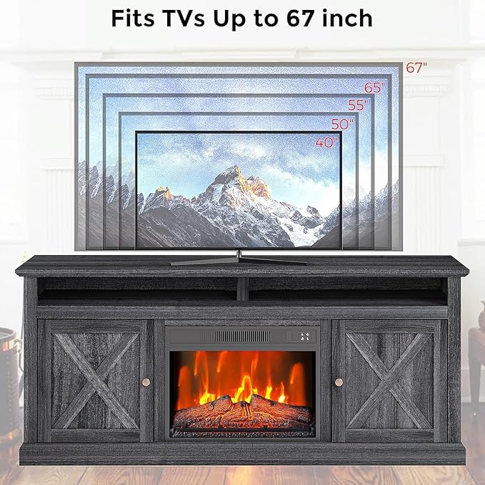 Electric Fireplace, Fireplace TV Stand - Image 5