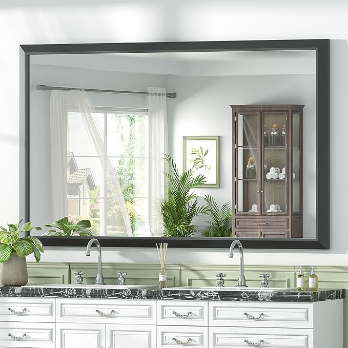 SMIROR Matte Black Bathroom Mirror by SMIROR