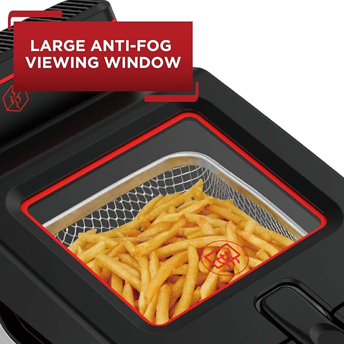 T-fal Deep Fryer with Basket, Electrics Stainless Steel 3.5 Liter Oil Capacity - Image 4