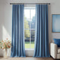 FMFUNCTEX Velvet Blackout Curtains Blue Thermal Insulated Curtains by Fmfunctex